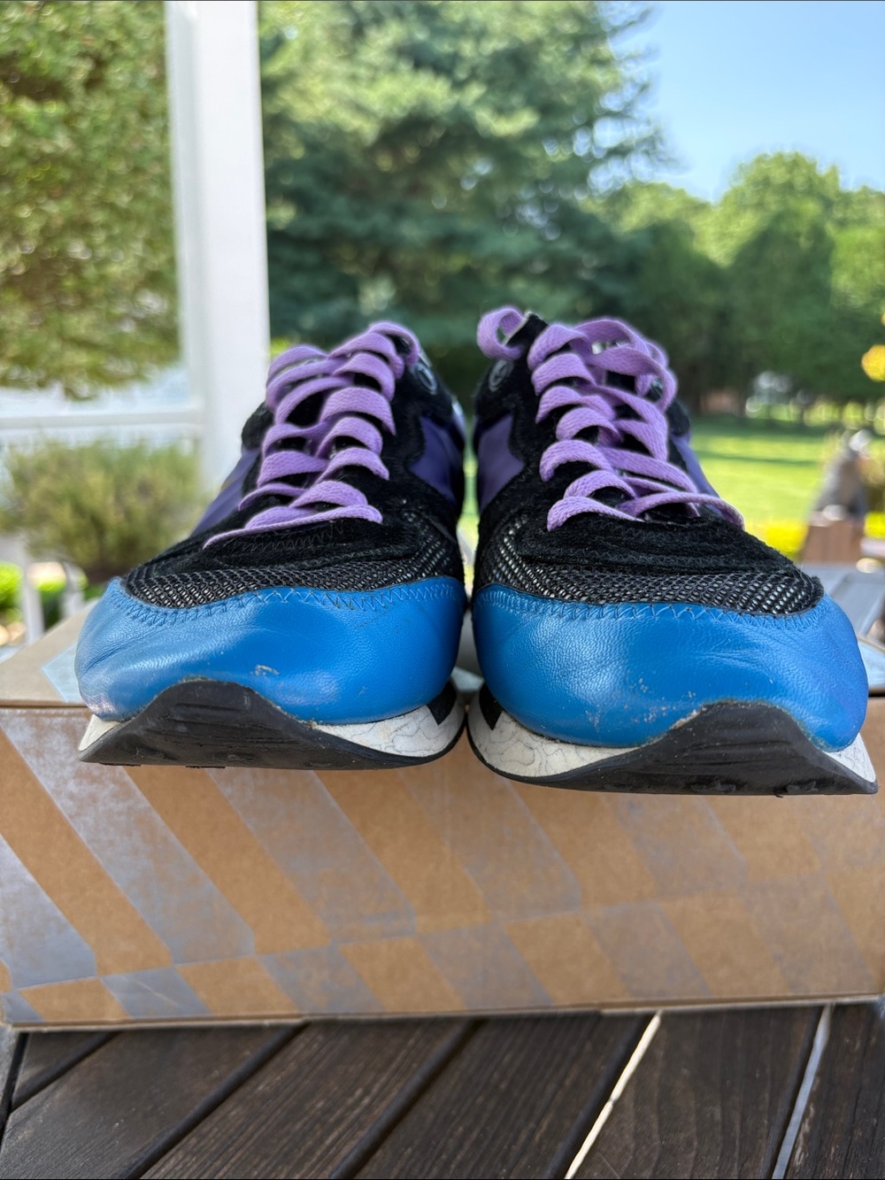 Golden Goose Women's Purple, Blue & Gold Star Sneakers - Picture 4 of 10